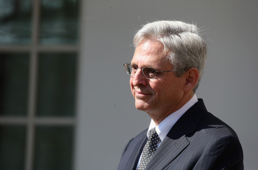 Judge Merrick B. Garland being introduced by President Barack Obama as a nominee for the Supreme Court in the Rose Garden at the White House in Washington, D.C., March 16, 2016. (Mark Wilson/Getty Images)